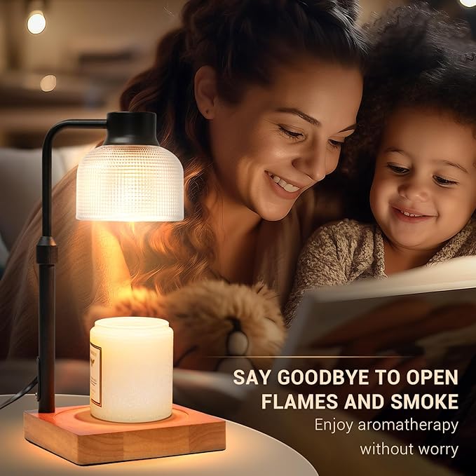 KLL Candle Warmer Lamp with Timer and Dimmer: Mothers Day Gifts, Gifts for Mom, Birthday Gift for Women - House Warming Gift New Home Decor - Brown