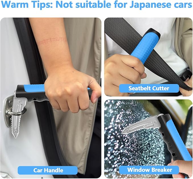 Kaiedos Car Door Handle for Elderly, 3-in-1 Car Handle Assist for Seniors, Portable Auto Cane Vehicle Support Handle, 500 lbs Capacity, Non-Slip Door Assist Bar