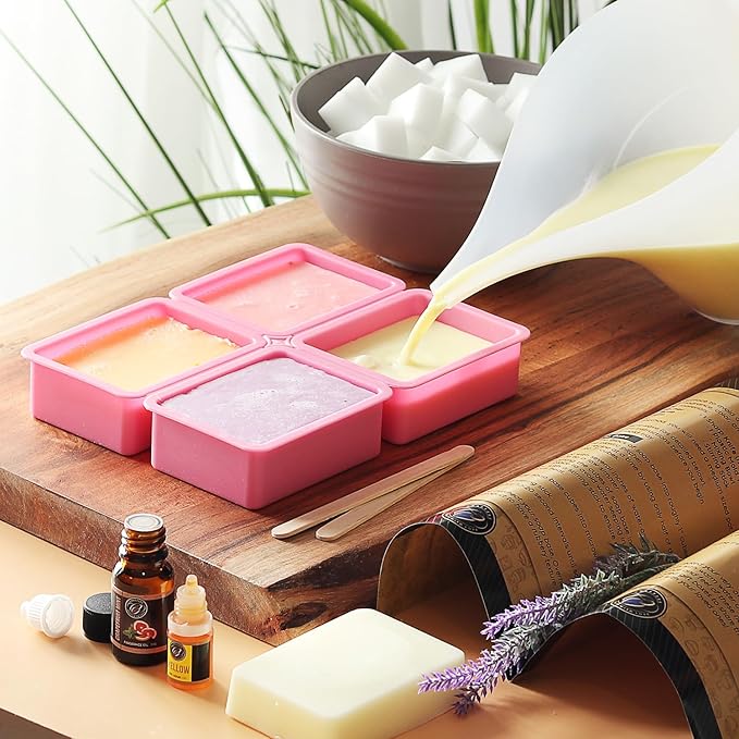 CraftZee Soap Making Kit - Soap Making Supplies with Shea Butter Soap Base, Silicone Loaf Soap Molds, Soap Cutters, Fragrances & More - DIY Homemade Melt & Pour Soap Craft Kits for Adults & Kids