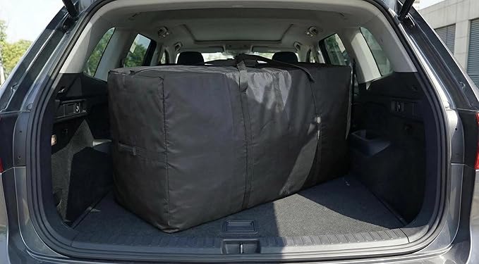 66 Gallon Extra Large Storage Bags, XXL Moving Bags with Zippers & Side Handles, Jumbo Big Storage Totes for Moving & Space-Saving Organization (Black, 66 Gallon, 1 Pack)
