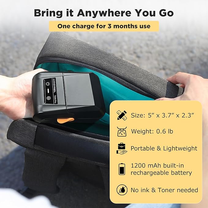 SUPVAN T50M Pro Bluetooth Label Maker Machine with 4 Tapes, Wide Waterproof Label, Versatile App with 30+ Fonts and 660+ Icons, Inkless Labeler for Home, Kitchen, School, Office Organization, Set 3