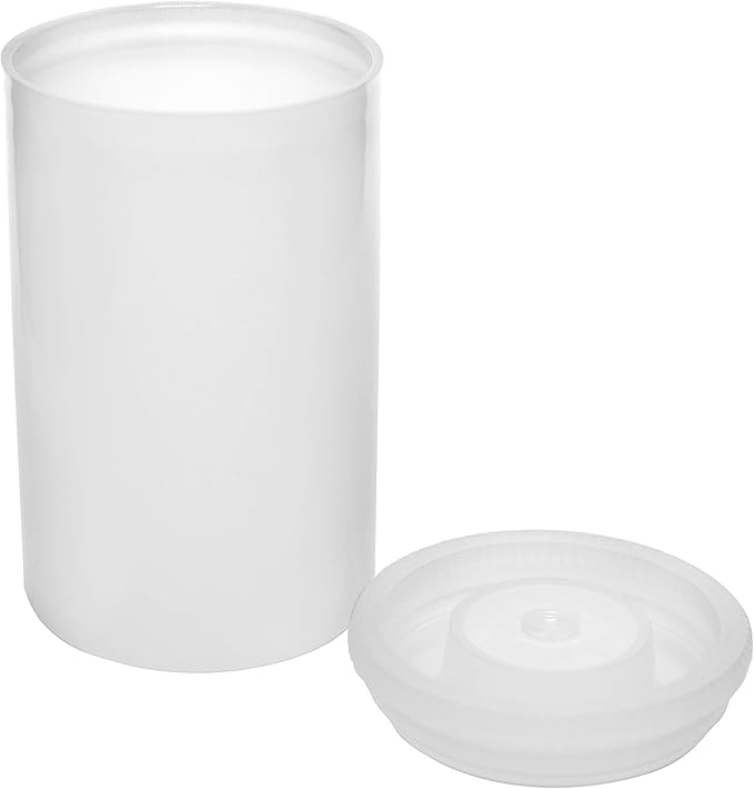 EISCO Empty Film Canister, 2 x 1.25" - Tight Sealing Lid - High Density Polyethylene