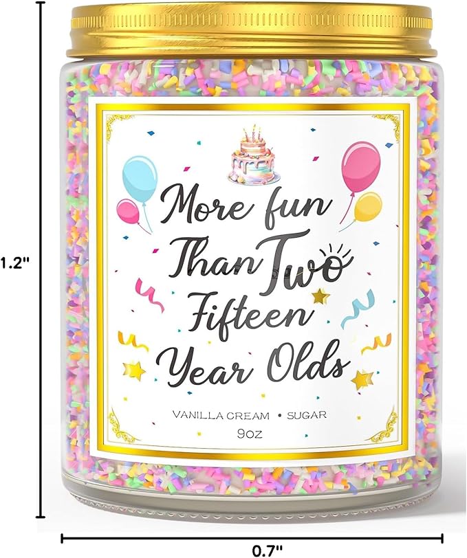 30th Birthday Candles Gifts for Women- 9 oz Happy Birthday Candle with Vanilla Birthday Cake Scent, Gifts for Women & Men, Friendship Ideas