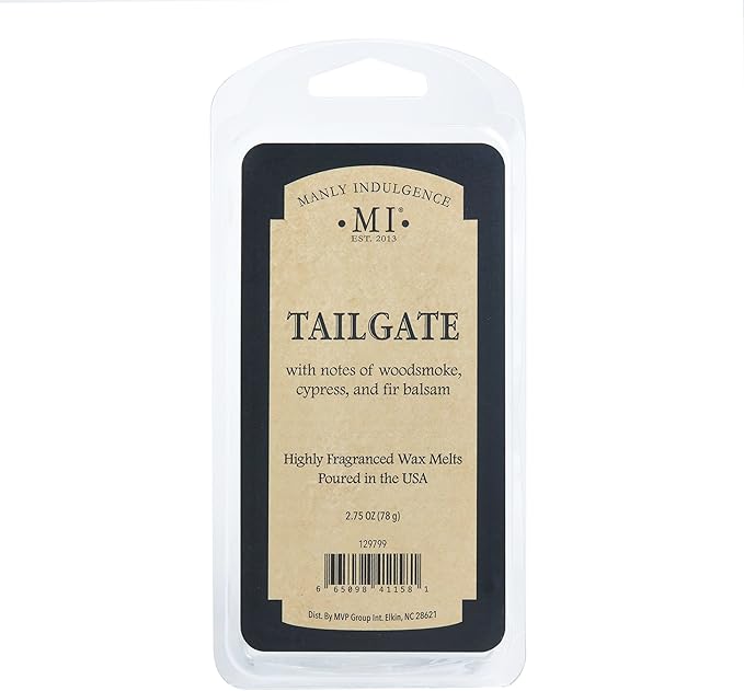 Manly Indulgence Tailgate Scented Wax Melts, Wax Melt Warmer Cubes, Long Lasting Scented Wax Warmer Cubes, 4 Pack, 6 Cubes Each - Made in The USA