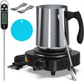 Ohcans Candle Making Kit with Electronic Hot Plate, Candle Making Kit for Adults, DIY Starter Candle Making Supplies, with 900ml Candle Make Pouring Pot, Stirring Spoon, Wicks Holder, Thermometers