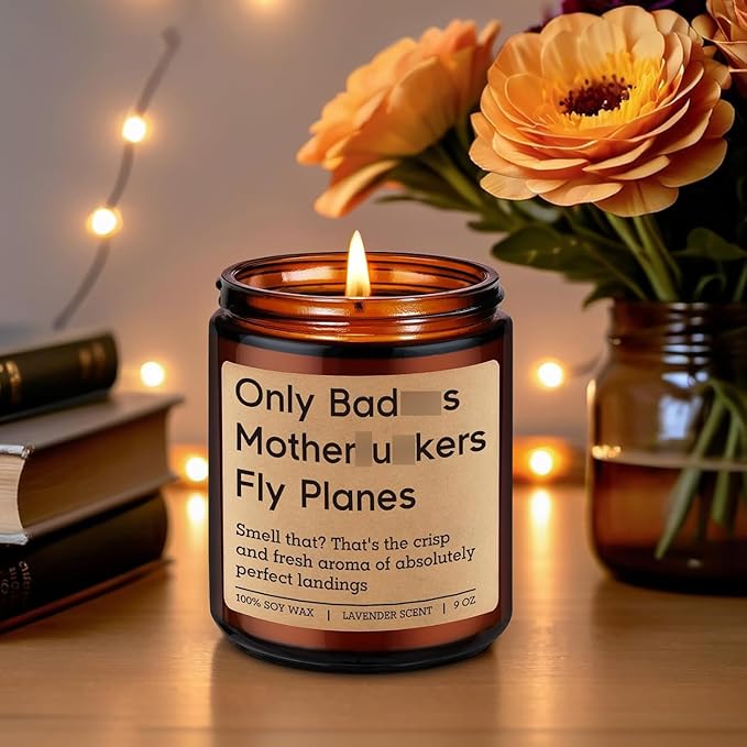 GSPY Scented Candle, Pilot Gifts for Men, Women - Flight School Graduation, Birthday, Fathers Day, Aviation Gifts for Pilots, Student - Retirement, Funny Airplane Decor for Dad, Boyfriend, New Aviator