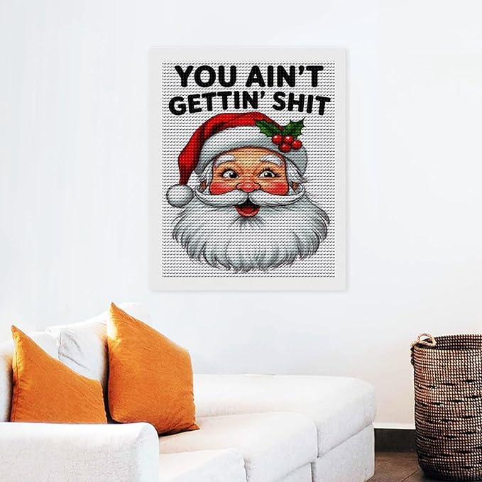 AIVKIEJK Diamond Painting Kits for Adults - Humorous Santa Claus Christmas Painting DIY 5D Full Drill Diamond Dots Paintings with Diamonds Gem Art and Crafts Home Decor 16"x20"