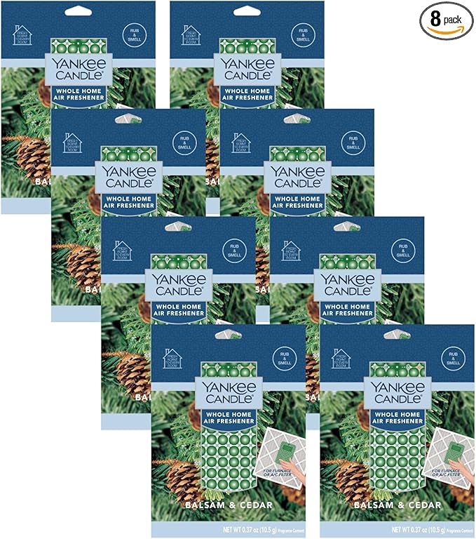 Yankee Candle Balsam Cedar Whole Home Air Freshener (Pack of 8)