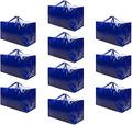 VENO 10 Pack Extra Large Heavy Duty Moving Bags with Wide Opening & Reinforced Handles, Reusable Storage Tote Bags with Strong Zippers for Clothes, College Dorm Essentials & Moving Supplies