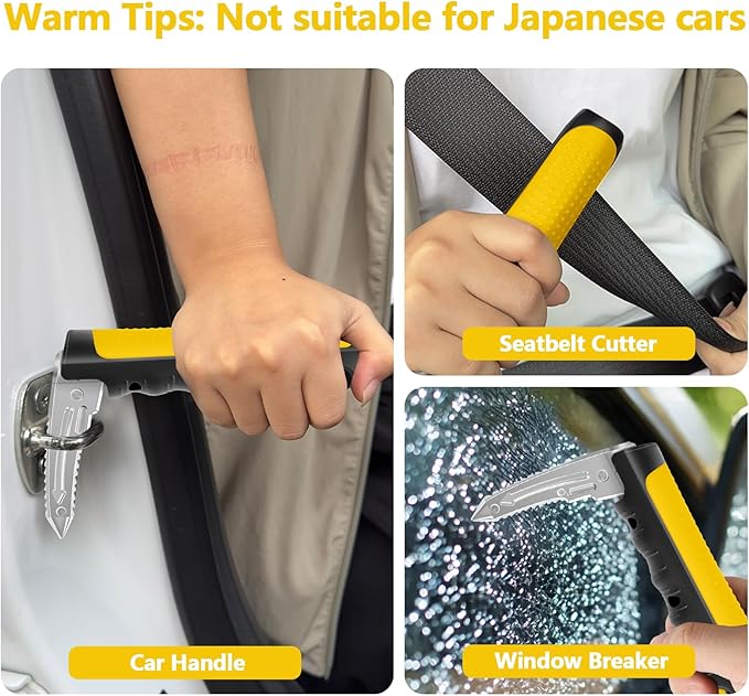Kaiedos Car Door Handle for Elderly, 3-in-1 Car Handle Assist for Seniors, Portable Auto Cane Vehicle Support Handle, 500 lbs Capacity, Non-Slip Door Assist Bar