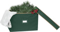 Covermates Keepsakes Treasurekeeper Storage Box – Heavy-Duty Polyester with Sturdy Interior Walls – Stackable Holiday Storage with Handles & ID Window, Green