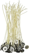 50 Pack – Jess Mae LX Candle Wicks, 8 Inch, Professional Grade – Primed Custom Assemblies with Beeswax Primer and Sustainer Tabs – DIY Candle Making Supplies (LX -12)
