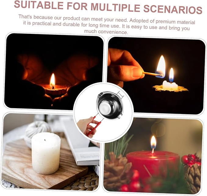 VILLCASE Stainless Steel Aromatherapy Wax Melting Pot Scented Wax Melt Warmer for DIY Candle Making Kit