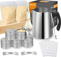 BBAXI Candle Making Kit Supplies Tools - Soy Beeswax DIY Crafts Candle Wax kit Supply Set for Adults Beginners Candle Melting Pouring Pot with Jars Wick Sticker Holder Spoon