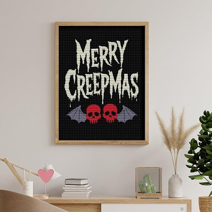 AIVKIEJK Diamond Painting Kits for Adults - Halloween & Christmas Gothic Ghost Christmas Painting DIY 5D Full Drill Diamond Dots Paintings with Diamonds Gem Art and Crafts Home Decor 12"x16"