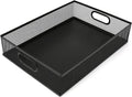 Desk Drawer Organizer, A4 Large Metal Mesh Desk Rrganizer Tray, Versatile Storage Box Set for Office Home Supplies,13 x 9 inches