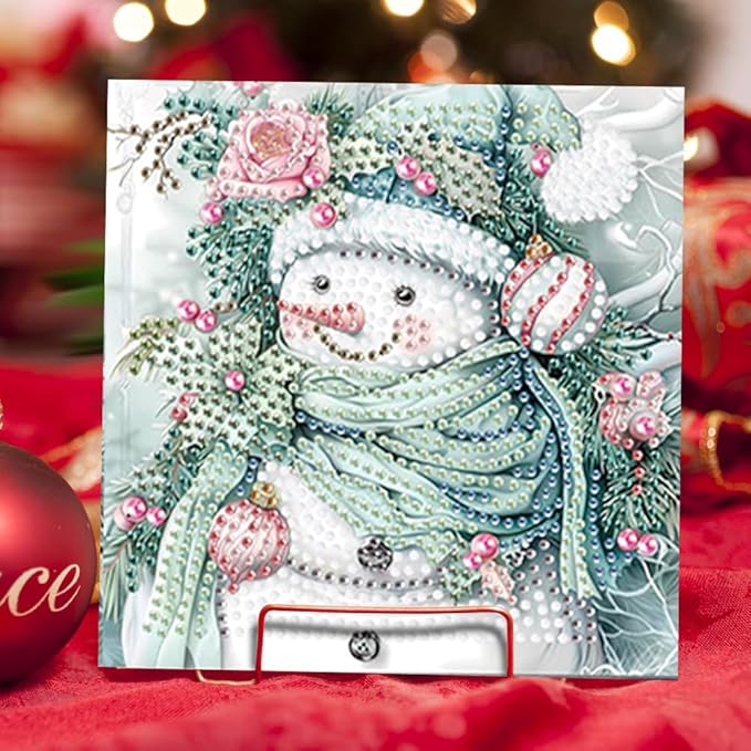 6PCS DIY Art Greeting Cards Winter Christmas Congratulations Cards Gifts for Home Wall Decor and Office Display Perfect DIY Craft Gift for Adults and Kids