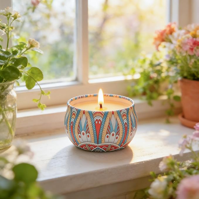 Scented Candles Gift Set, 12 Pack Home Fragrance - 300 Hour Long-Lasting Soy Wax, Lead-Free Cotton Wicks Aromatherapy Candles Gifts for Women, Candle Gifts for Birthday Mother's Day