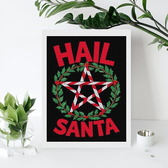 AIVKIEJK Diamond Painting Kits for Adults - Hail Santa Christmas Painting DIY 5D Full Drill Diamond Dots Paintings with Diamonds Gem Art and Crafts Home Decor 12"x16"