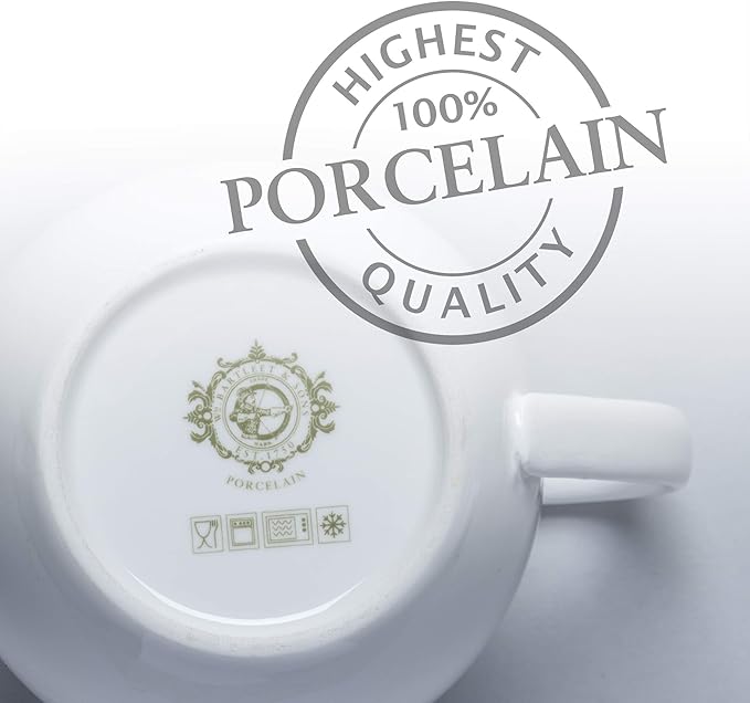 WM Bartleet & Sons 1750 Traditional Porcelain Sugar Bowl with Lid & Spoon – White