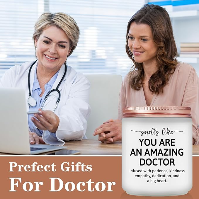 Funny Doctor Gifts for Women, Men - Christmas Doctor Candle for Future Female Surgeon, Medical Student, Med School Appreciation, Acceptance, Residency Graduation - Best Dr. Gift