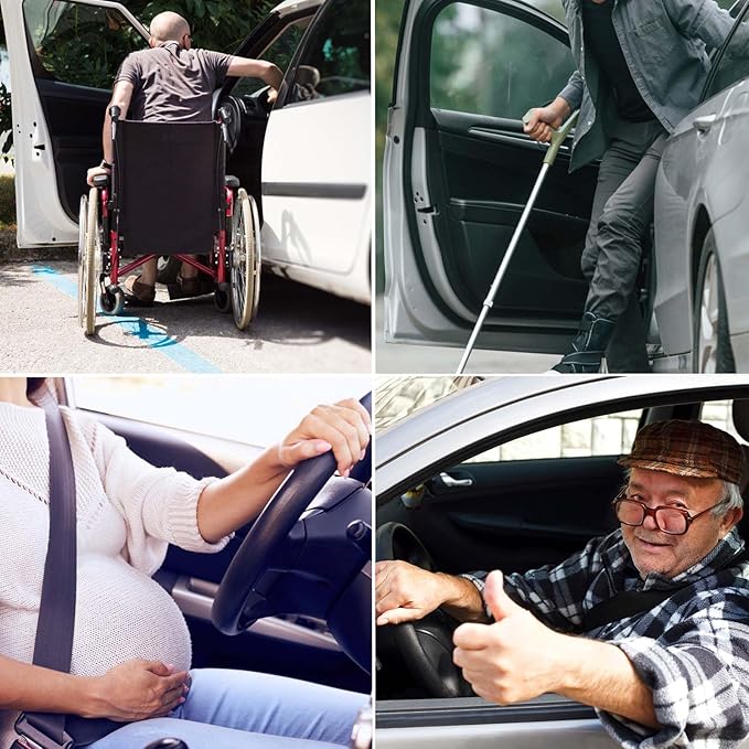 3PC Mobility Standalone Kit: Car Door Assist Handle/Standing Assist Grip Handle/Adjustable Standing Aid Safety Handle Apply to Elderly and Handicapped, Child, Pregnant Woman, Injured