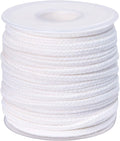 Candle Wicks Bulk 24 Ply 1.9mm #24ply/ft Braided Cotton Wick Spool 200 ft 66 Yards White Woven Wix Candle Wicks for Candle Making