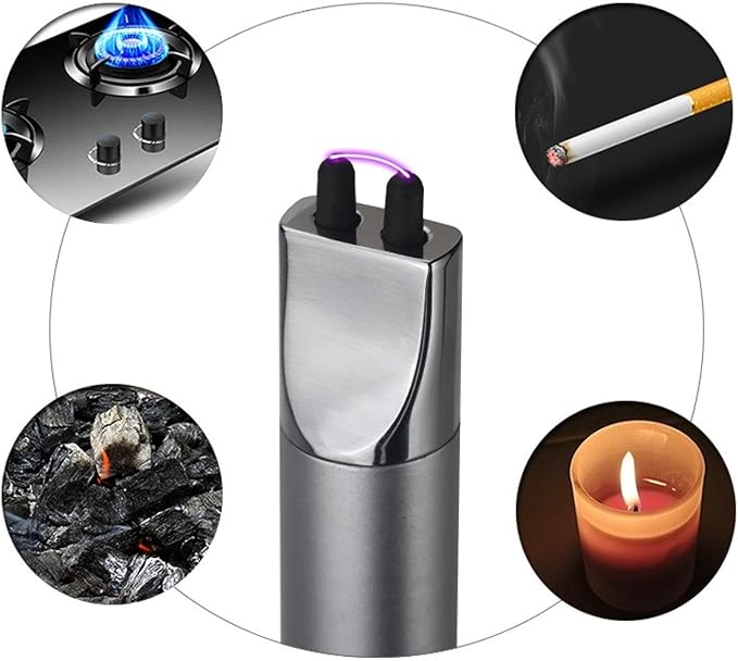 USB Arc Rechargeable Windproof Long Lighter, Electric Candle Lighter Day Gifts for Mom from Daughter Son Birthday Gifts for Mom Women Men Wife Sister (BU)
