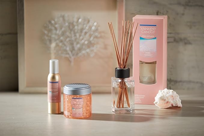 Yankee Candle Concentrated Air Freshener Room Spray, Odor Eliminator for Home, Bathroom, Pink Sands, 1.5 Oz (Pack of 6)