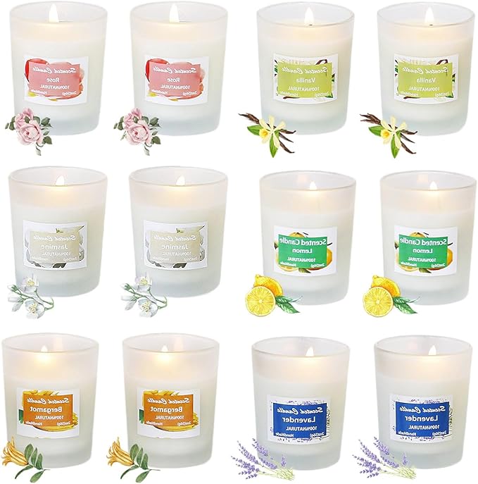 Generic 12-Pack Scented Soy Wax Flexible & Long-Lasting Precise Home Scenting for Indoor Relaxation Scented Gift Set for Women Aromatherapys