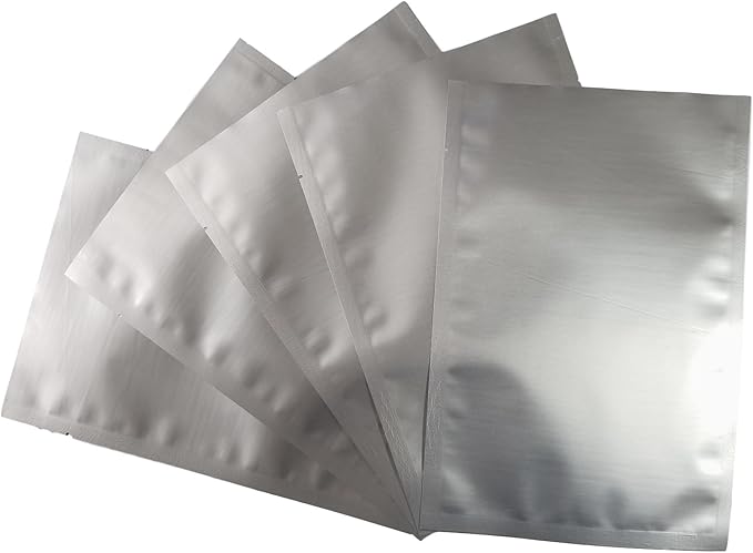 Mylar Bags - 7.5 Mil Thick 8" x 12" - Genuine Odor-Proof Aluminum Foil-Lined Bag for Long Term Food, Grain, Baking, Herb, Survival Storage Container (50 and 100) (50)