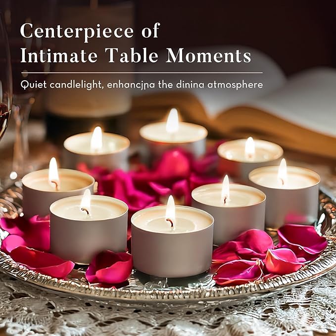 Tea Lights Candles 100 Pack 8 Hours, Tea-8H-100Pack