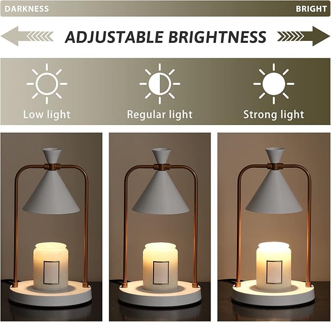 Candle Warmer Lamp with Timer Dimmer, Birthday Gifts for Women Mom, House Warming Gifts New Home Room Decor, Plug-in Operated Wax Melt Warmer for Scented Jar Candles
