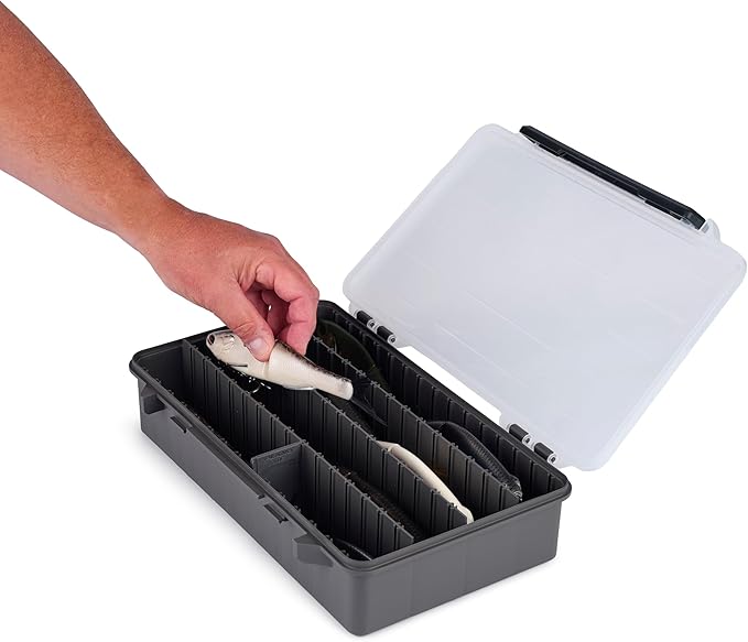 Plano StowAway 3700 Deep Stow Tackle Box, with Corrosion-Preventive Rustricor, Single Latch Design, Transparent DuraView Lid, Stackable Storage for Fishing Bait, Lures and Gear