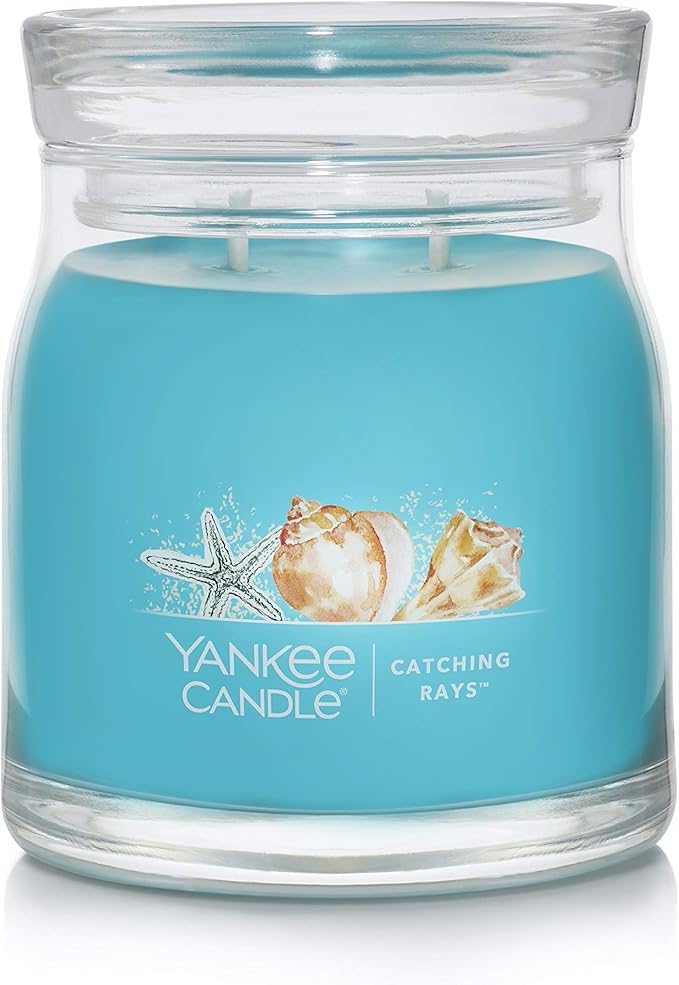 Yankee Candle Catching Rays Scented Signature 13oz Medium Jar 2-Wick Candle Over 35 Hours of Burn Time