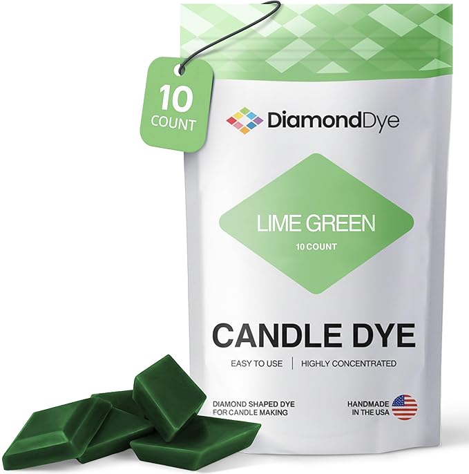 Lime Green Candle Dye - Made in The USA - Premium Colorants - Highly Concentrated - Popular Colors for Paraffin or Soy Wax - Great for Professionals or Hobbyist - 10 Dye Chips