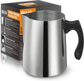 BBAXI Candle Making Pouring Pot, 32oz Double Boiler Wax Melting Pot, 304 Stainless Steel Candle Making Pitcher with Heat-Resistant Handle and Dripless Pouring Spout Design