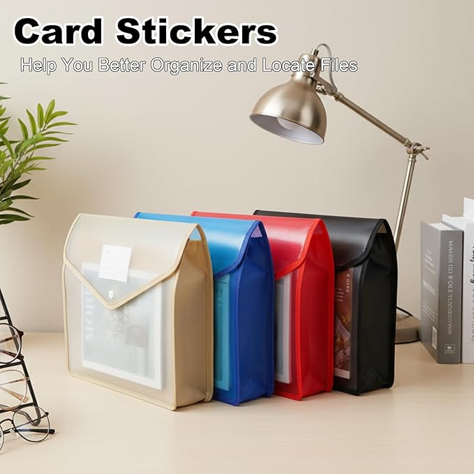 10 Pcs Plastic Expanding File Folders with Snap Closure Transparent Document Organizer Holder for A4/Letter Size Capacity 9 Vibrant Colors Waterproof Tear Resistant