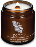 Hemlock Park Crackling Wood Wick Candle Handcrafted with Natural Coconut Wax (Small 4 oz, Pomelo Citrus)
