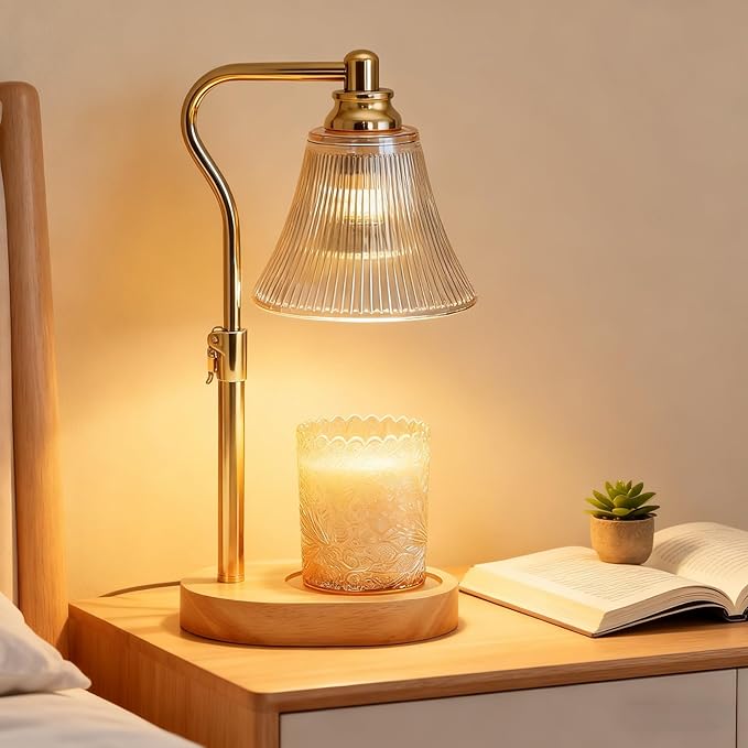 Dialan's Candle Warmer Lamp with Timer - Electric Candle Warmer Lamp with Height Adjustment and Dimmer for Warming Scented Wax, Home Décor and House Warming Birthday Gifts for Women Mom