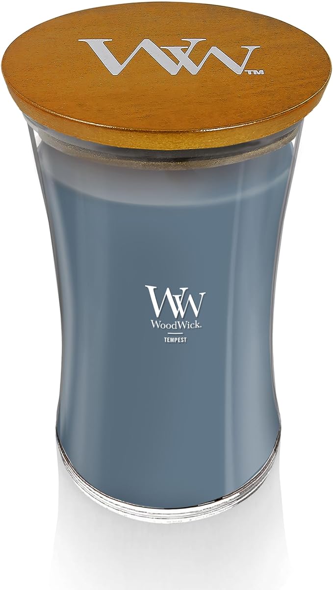 WoodWick Tempest Gifts for Women and Men, 21.5 oz Large Hourglass Candle with Crackling Wick
