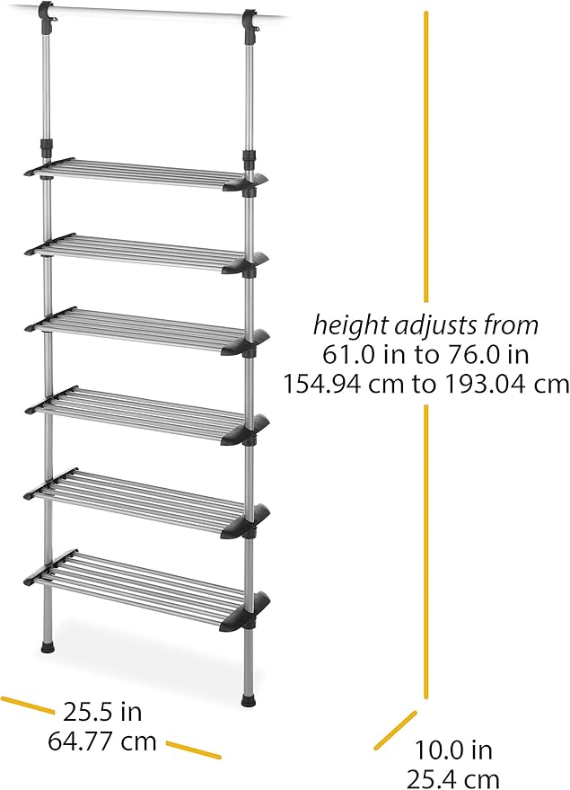 Whitmor 6 Shelf Closet System - Adjustable Closet Maximizer