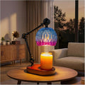 Candle Warmer Lamp, Dimmable Wax Melting Warmer with Adjustable Height, Bedroom Living Room Home Decor, Birthday Relaxation Gifts for Women (Purple, Wave)