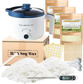 Soy Wax for Candle Making Kit - DIY Soy Candle Making Supplies with 3lbs Natural Soy Wax Flakes, Electric Wax Melter, Thermometer, Wicks, Perfect for Making Your Own Candles