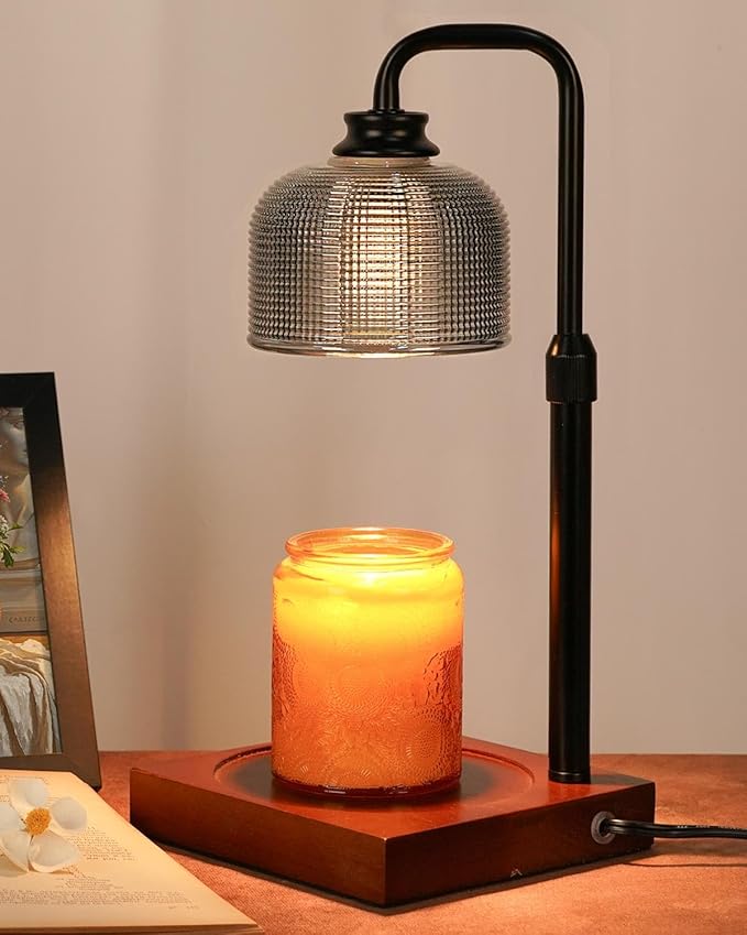 Candle Warmer Lamp with Timer Dimmable, Adjustable Height Candle Warmer,Mothers Day Birthday Gifts for Women Mom House Warming Gifts New Home, Wax Warmer for Jar Candles with 2 Bulbs