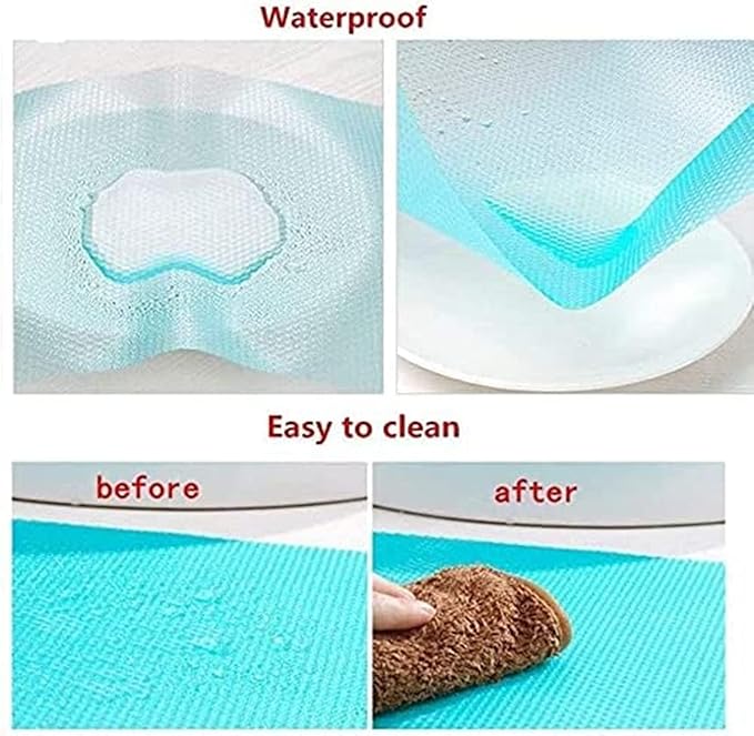 Aiosscd 7 PCS Shelf Mats Refrigerator Liners Washable Refrigerator Pads Fridge Mats Drawer Placemats Home Kitchen Gadgets Accessories Organization for Top Freezer(2green+2pink+3blue)