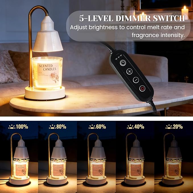 Candle Making Kit with Warmer Lamp & Wax Melter, Complete DIY Candle Making Kit for Adults & Beginners, Craft Your Signature Scent Style with All-In-One Supplies, Ideal for Home Relaxation, Gifting