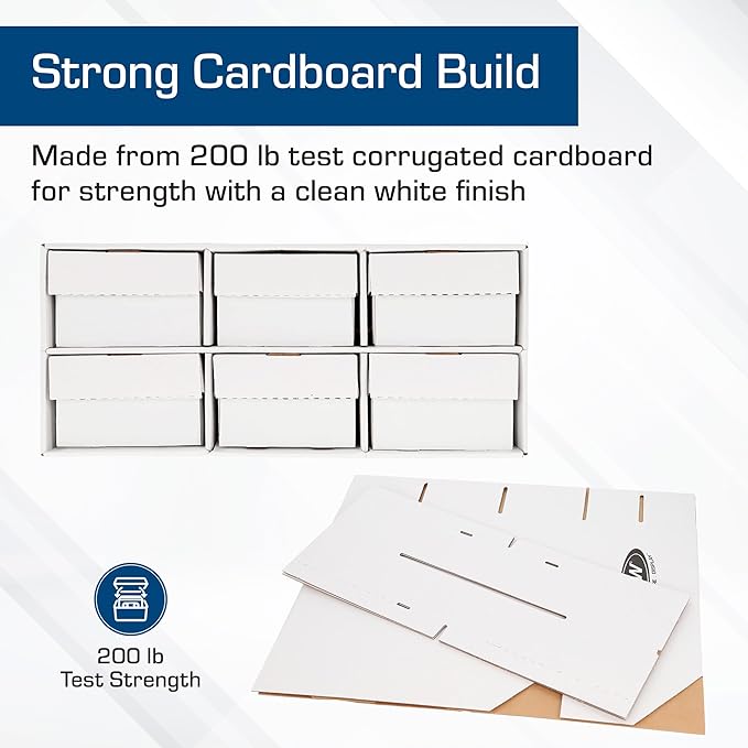 BCW Two Row Shoe Box Card House Storage Box | Stackable Trading Card Storage Box for Sports Cards, MTG, Pokémon & TCG (Shoe Boxes Sold Separately)