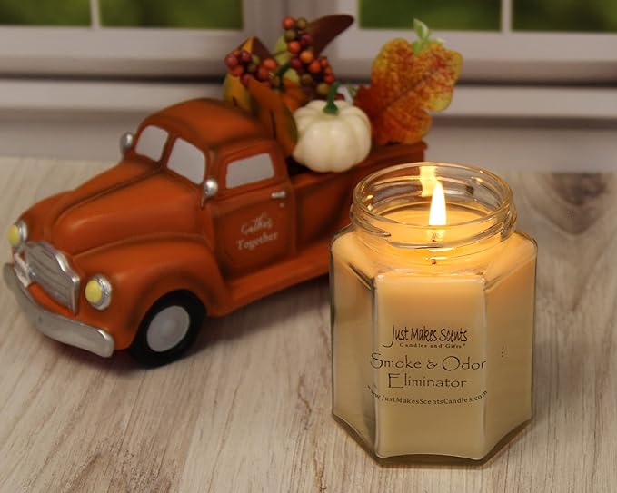 3 Pack - Smoke and Odor Eliminator Candle - Odor Eliminating Scented Candles for Home - Neutralizes Cigarette, Food, and Pet Smells | Natural Soy Wax Candle, Hand Poured in The USA