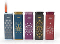 MK Wind Proof Jet Flame Lighters, 5PCS Striking Design, Ideal as Lighters for Candle, Camping, Outdoor use, Butane Refillable Lighter (Jane-5PC)